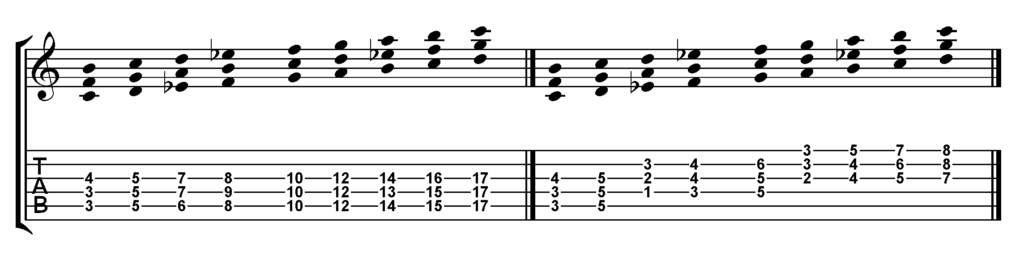 Quartal harmony - harmonic minor