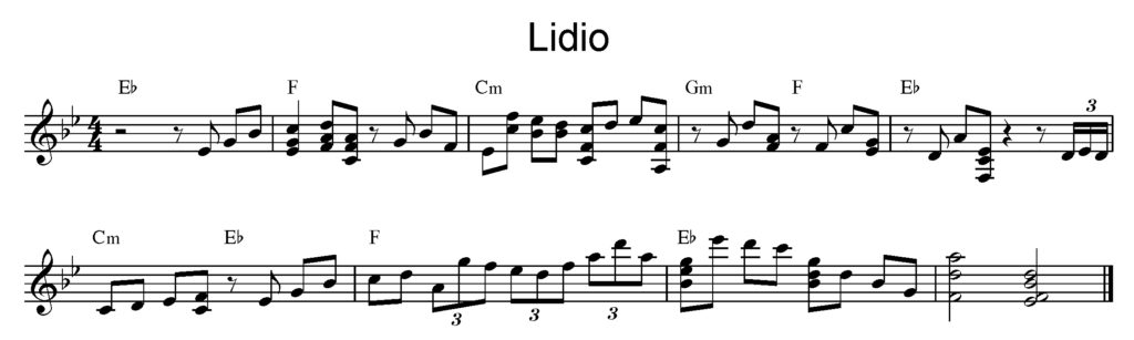 melodia modo Lidio